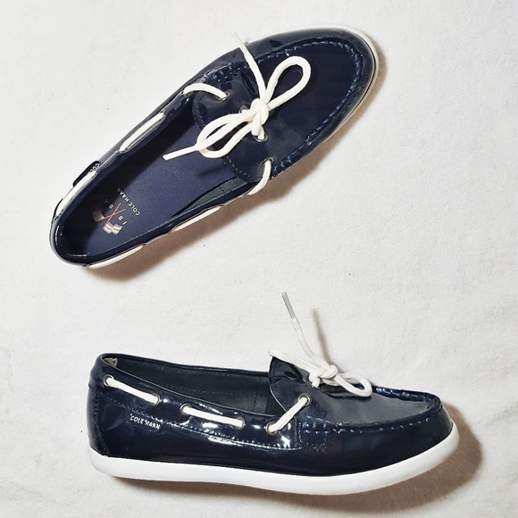 cole haan navy loafers